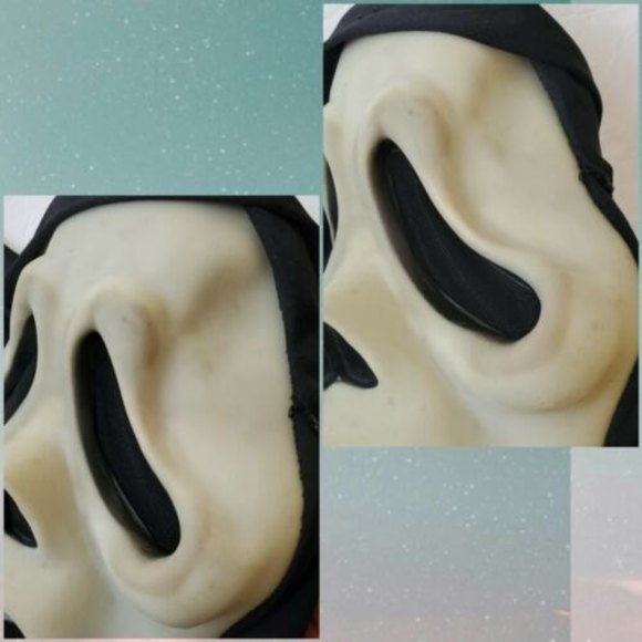 Vintage Ghost Face Scream  Mask Glows In The Dark Easter Unlimited Hood 9206 - Picture 11 of 12